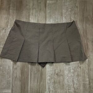 Abercrombie & Fitch Brown Checkered Waist Skirt